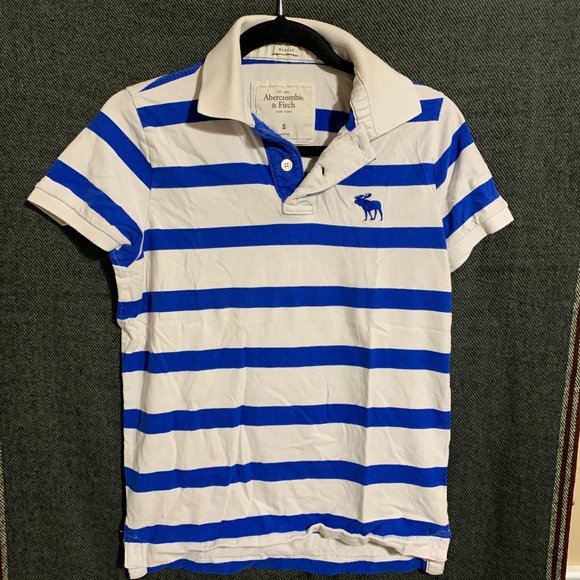 Abercrombie & Fitch Other - S blue and white striped polo